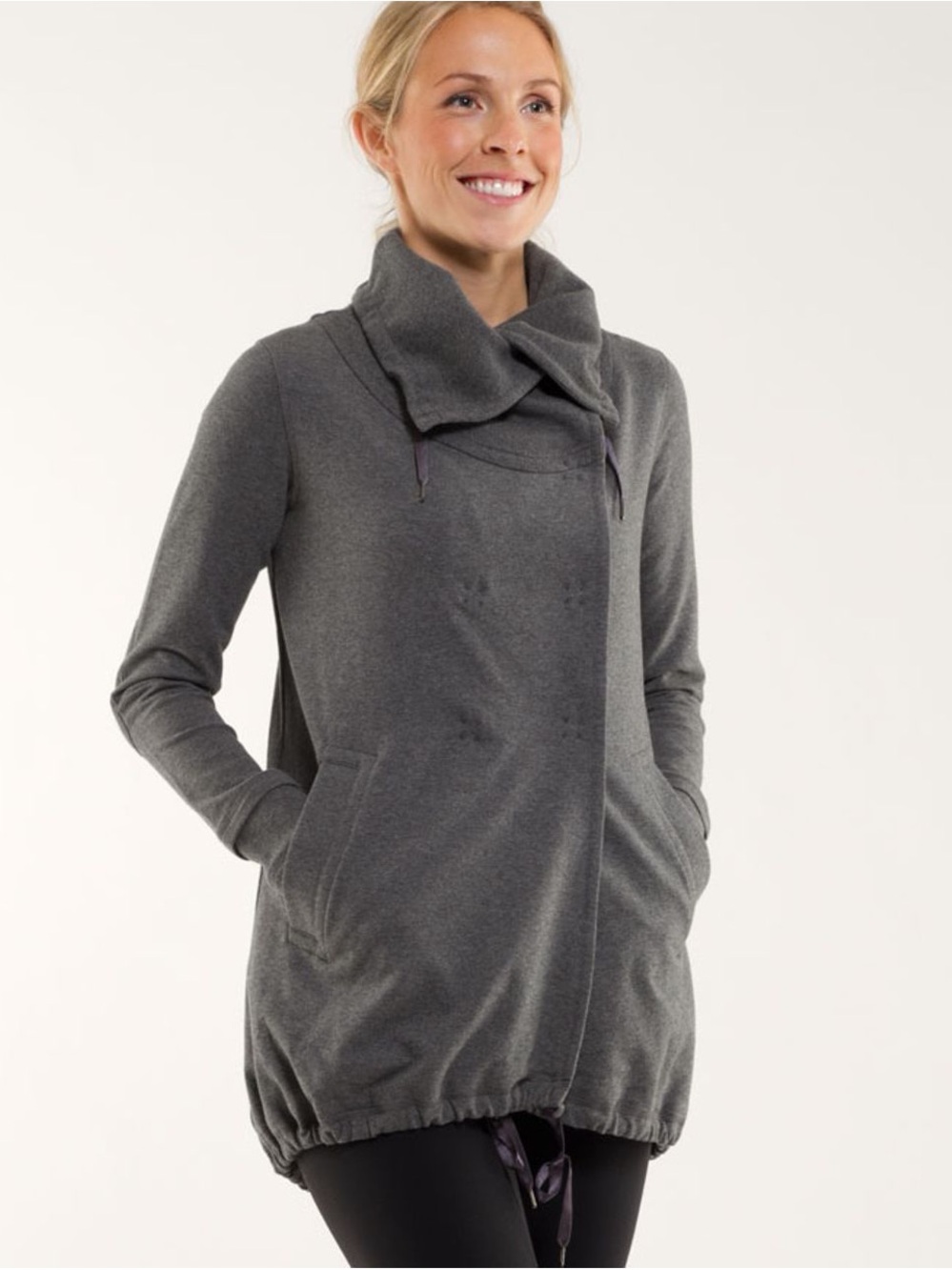 🩶‎ Lululemon Gratitude Wrap Cardigan Heathered Coal/Coal Size 6